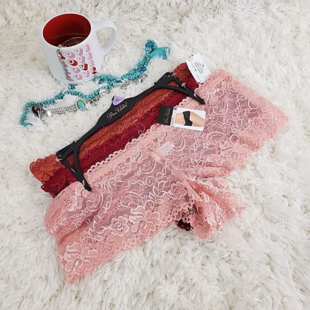 Prima Valentina BOYSHORT XLARGE Multicolor Lace Mesh 3  pack Intimates